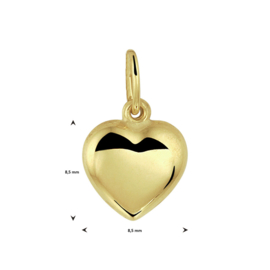 Geelgouden hanger hart 14 karaat