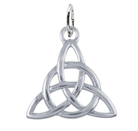 Echt zilveren Keltisch hangertje 3 hoek. Triquetra