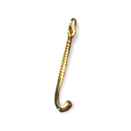 Gouden hanger hockeystick 3 centimeter