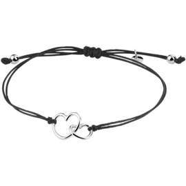 Armband katoen hartjes 20 cm