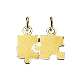 Gouden breek puzzel hanger