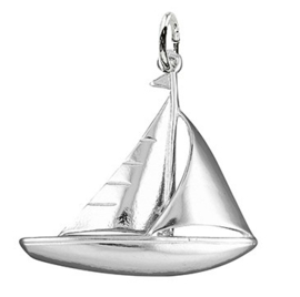 Zeilboot hanger zilver