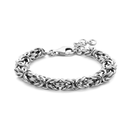 Zilveren konings armband 10millimeter.