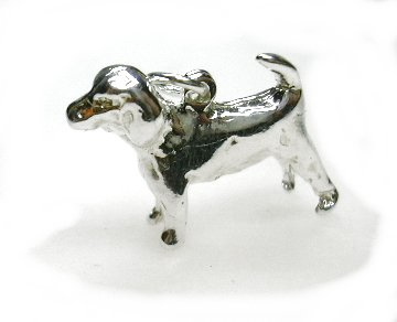 Zilveren hondje beagle hangertje