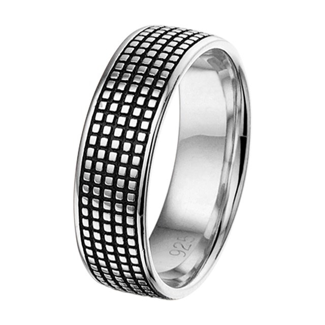 risico Ziektecijfers item Zilveren ring heren | zilveren ringen | Goudsite