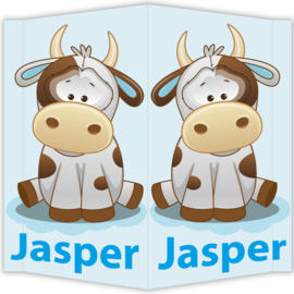 Raambord Jasper - geboortebord raam koetje boerderij 