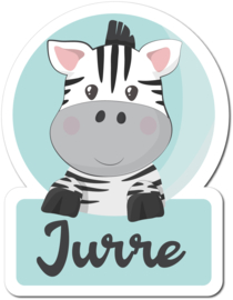 Geboortebord Duco  -  Zebra