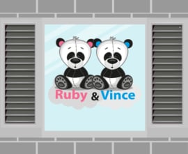 Raamsticker Ruby & Vince