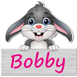 Geboortebord Bobby - konijntje haasje