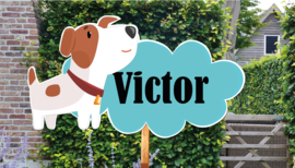 Geboortebord Victor - hondje jack russel