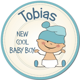 Geboortebord Tobias  -  baby luier muts