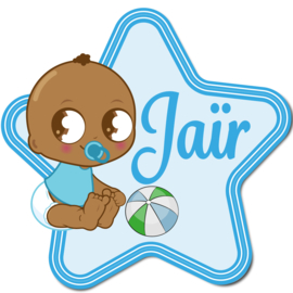 Geboortebord Jaïr  -  voetbal ster