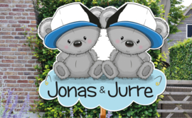 Geboortebord Jonas & Jurre