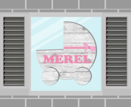 Raamsticker Merel