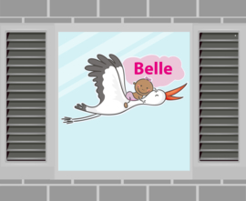 Raamsticker Belle