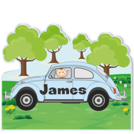 Geboortebord James - volkswagen beatle kever