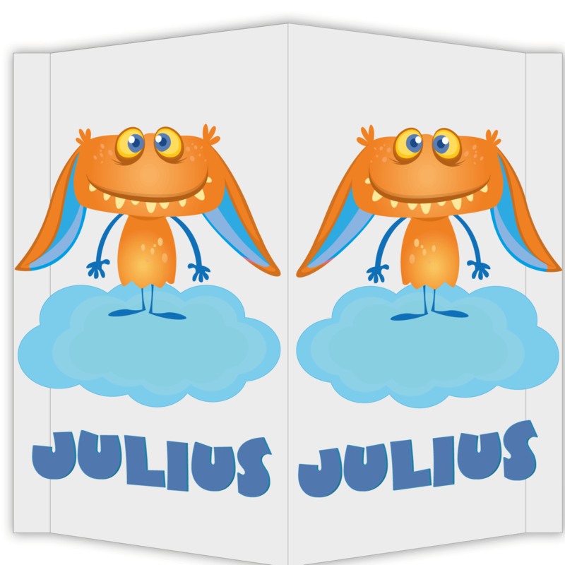 Raambord Julius - geboortebord raam monstertje