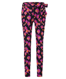 Lady Day Tokyo travelstof broek met band & leopard print