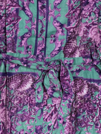 Antica Sartoria FC191 | Viola boho jurk met print
