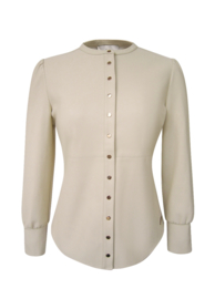 Aime Balance Lieke lederlook blouse - Linen