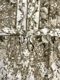 Antica Sartoria FC191 | Ecru boho jurk met print