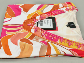 K-design A300 P943 mouwloze travelstof jurk met print & kralen