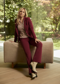 Aime Balance Serena donker rode travelstof flair broek - Merlot