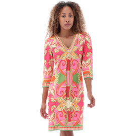 K-design A400 P961 travelstof jurk met print