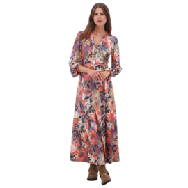 K-design B346 P045 Travelstof jurk met riem | FW2025-2026