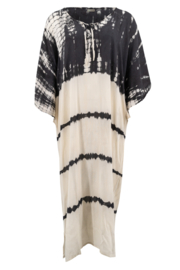 Ibzmode - Boho en Ibiza Neva Kaftan Tie Dye zwart/wit