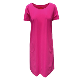 Only-M travelstof jurk basic Sporty Chic  SC.Abito.045 Fuxia