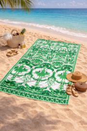 Antica Sartoria EW014 Boho dun groen strand- en badlaken