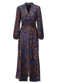 *VERWACHT* K-design B314 P057  Travelstof maxi jurk met twist front | FW2025-2026