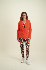 Aime Balance Manning Coral (orange) travelstof blazer met lange mouwen