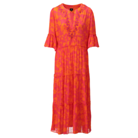 K-design A500 P928 boho maxi jurk met print en lovertjes