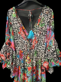 Antica Sartoria Boho maxi jurk CV322 zonder flosjes