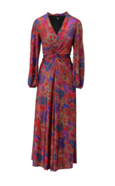 K-design Z314 P866 Travelstof maxi jurk met print