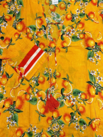 Antica Sartoria FC524 | Arancio kaftan jurk met print