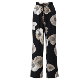 K-design A105 P908 travelstof broek met bloemen print