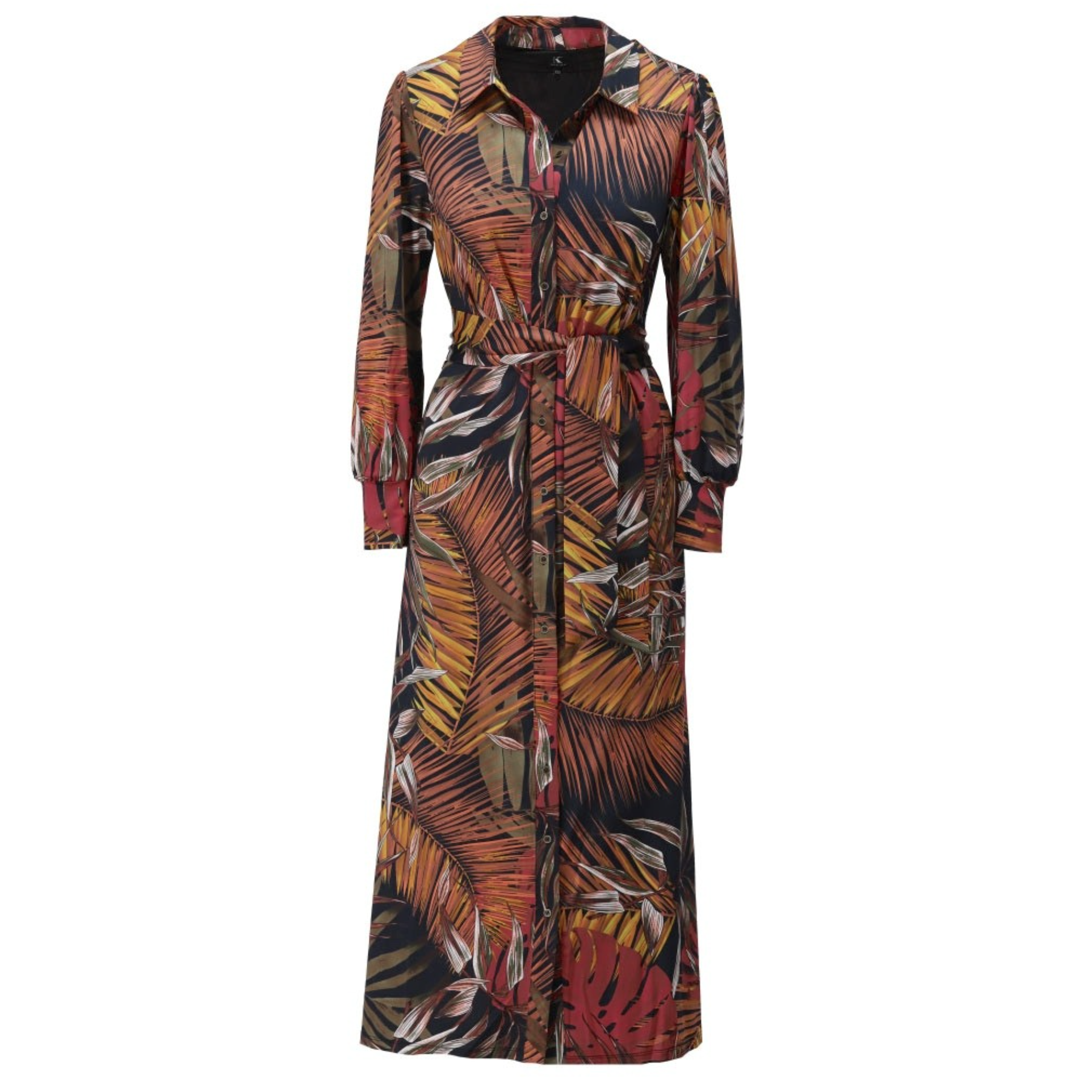 *PRE-ORDER* K-design B212 P027 Travelstof jurk met riem | FW2025-2026