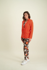 Aime Balance Manning Coral (orange) travelstof blazer met lange mouwen