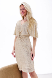 K-design 2024 Y761 Party dress jurk Gold