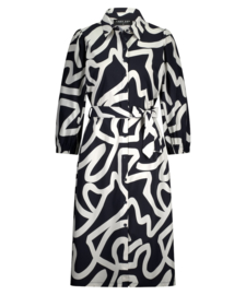 Lady Day Louisa travelstof jurk - Keith blue