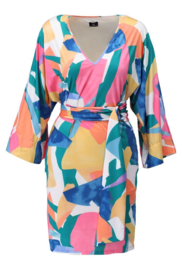 K-design A115-P925 travelstof jurk met riem