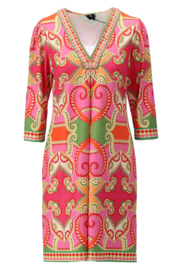 K-design A400 P961 travelstof jurk met print