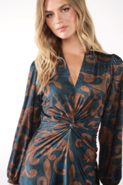 *VERWACHT* K-design B314 P057  Travelstof maxi jurk met twist front | FW2025-2026
