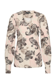 Mi Piace MP202226PYPT Travelstof top met pofmouw - Paisley print