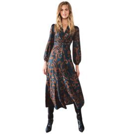 *VERWACHT* K-design B314 P057  Travelstof maxi jurk met twist front | FW2025-2026