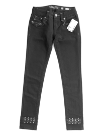 Miss Me cuffed ankle skinny jeans JP7214CK4 zwart