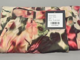 K-design A341 P956 travelstof broek met bloemen print